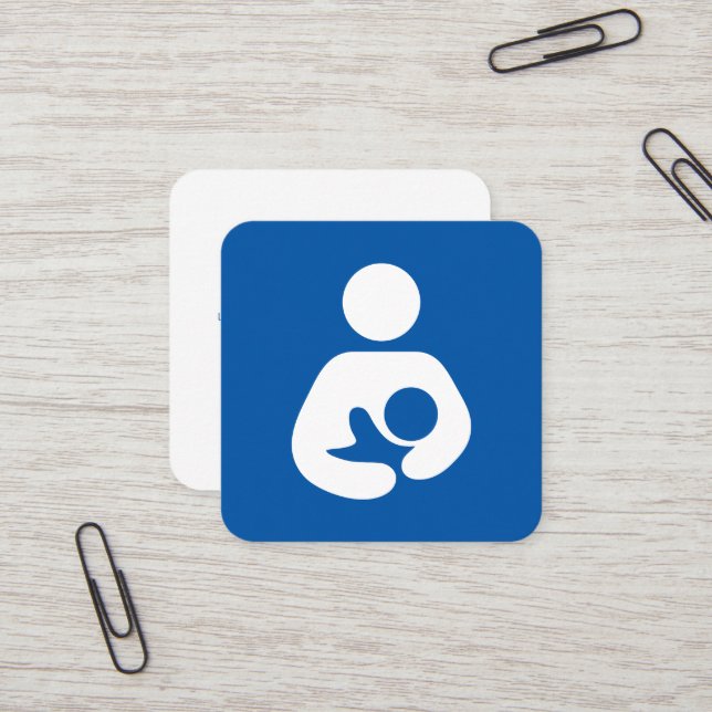 Tarjeta De Visita Cuadrada Símbolo del consultor de la lactancia (Anverso/Reverso In Situ)