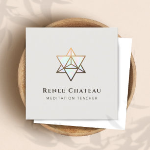 Tarjeta De Visita Cuadrada Símbolo sagrado de geometría Merkaba