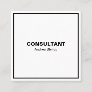 Tarjeta De Visita Cuadrada Simple Clean Frame Classic