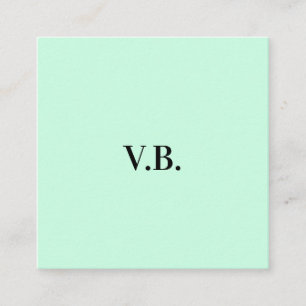 Tarjeta De Visita Cuadrada Simple color sólido agregar texto nombre monograma