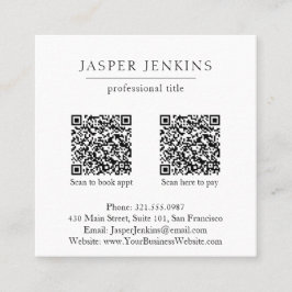 Tarjeta De Visita Cuadrada Simple elegante Profesional Minimal Moderno Código