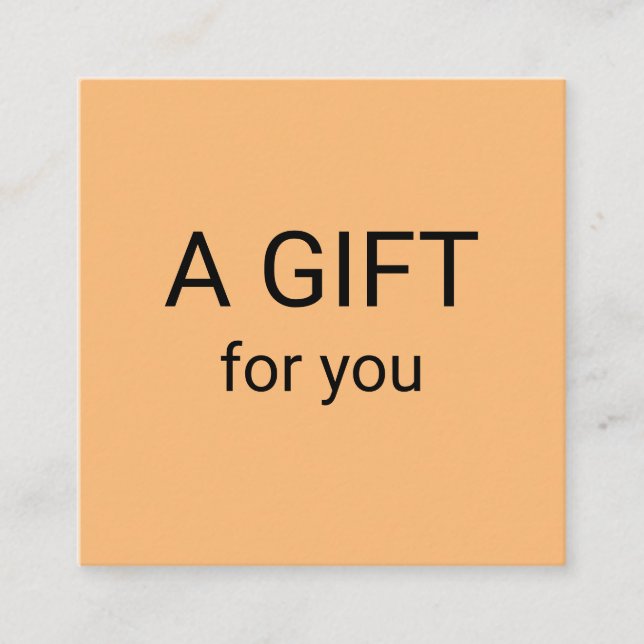 Tarjeta De Visita Cuadrada simple mínimo añadir el nombre dirección de texto  (Anverso)