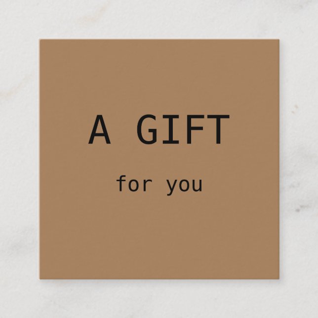 Tarjeta De Visita Cuadrada simple mínimo añadir el nombre dirección de texto  (Anverso)