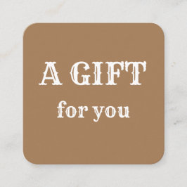 Tarjeta De Visita Cuadrada simple mínimo añadir el nombre dirección de texto 