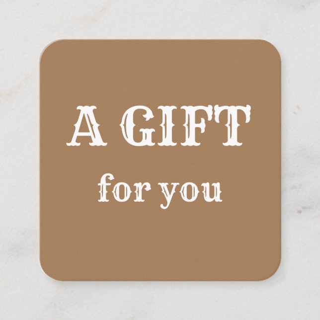 Tarjeta De Visita Cuadrada simple mínimo añadir el nombre dirección de texto  (Anverso)