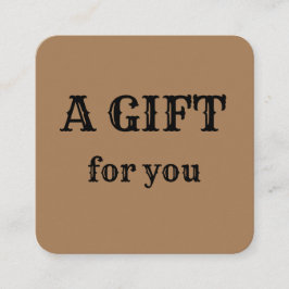 Tarjeta De Visita Cuadrada simple mínimo añadir el nombre dirección de texto 