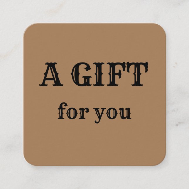 Tarjeta De Visita Cuadrada simple mínimo añadir el nombre dirección de texto  (Anverso)