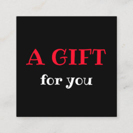 Tarjeta De Visita Cuadrada simple mínimo añadir el nombre dirección de texto 