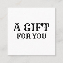 Tarjeta De Visita Cuadrada simple mínimo añadir el nombre dirección de texto 