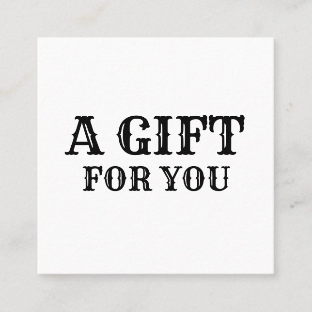 Tarjeta De Visita Cuadrada simple mínimo añadir el nombre dirección de texto  (Anverso)