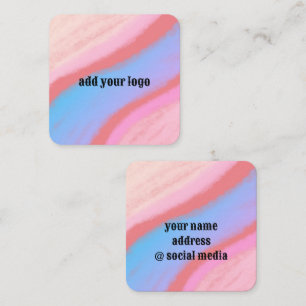 Tarjeta De Visita Cuadrada simple mínimo monograma oro personalizado moderno