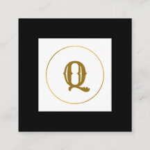 simple mínimo monograma oro personalizado moderno