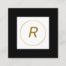 simple mínimo monograma oro personalizado moderno