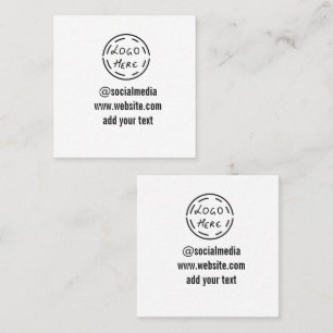 Tarjeta De Visita Cuadrada simple mínimo personalizado acuarela añadir sitio 