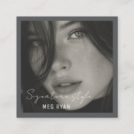 Tarjeta De Visita Cuadrada Simple Modern minimalist Professional Photo