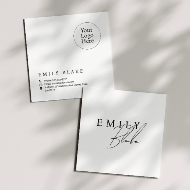 Tarjeta De Visita Cuadrada Simple Moderno (Subido por el creador)