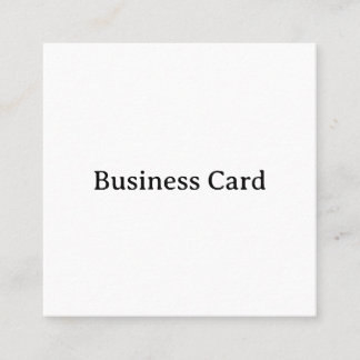 Tarjeta De Visita Cuadrada Simple Profesional 2,5" x 2,5"