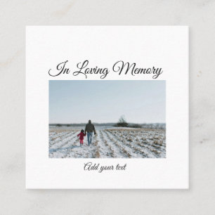 Tarjeta De Visita Cuadrada simple y colorida simpatía por la memoria de amor
