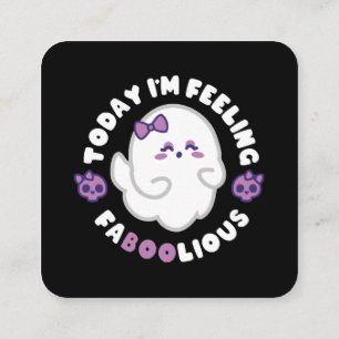 Tarjeta De Visita Cuadrada Sintiendo Faboolious