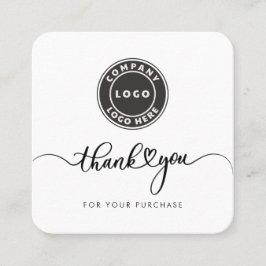 Tarjeta De Visita Cuadrada Sitio web de logotipos de empresas Gracias a Inser