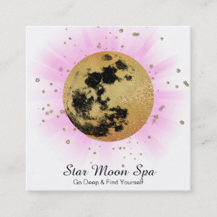 Tarjeta De Visita Cuadrada *~* Sky Cosmos Universe Stars Moon Lunar
