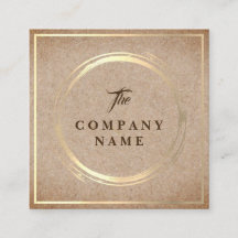 Tarjeta de visita cuadrada social IMPRESA Kraft