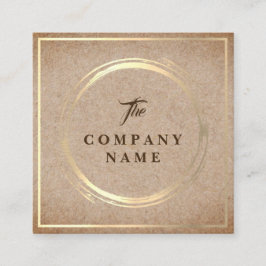 Tarjeta de visita cuadrada social IMPRESA Kraft