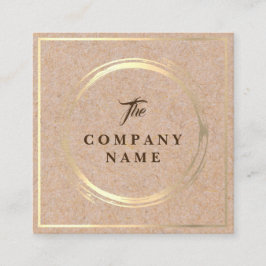 Tarjeta de visita cuadrada social IMPRESA Kraft