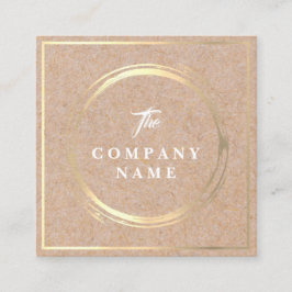 Tarjeta de visita cuadrada social IMPRESA Kraft