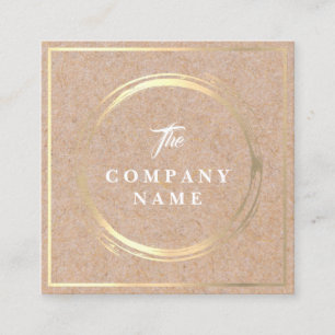 Tarjeta de visita cuadrada social IMPRESA Kraft