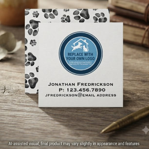 Tarjeta De Visita Cuadrada Sociedad de Rescate de Animales Agrega tu propio l