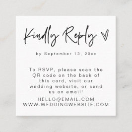 Tarjeta De Visita Cuadrada SOFIA Tarjeta cuadrada de código QR simple y limpi