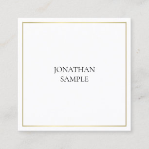 Tarjeta De Visita Cuadrada Sofisticado diseño Minimalista profesional