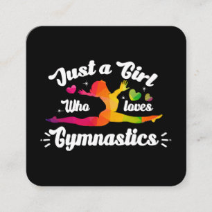 Tarjeta De Visita Cuadrada Sólo una chica que ama la gimnasia