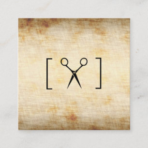 Tarjeta De Visita Cuadrada Soporte de correa/textura vintage