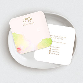 Tarjeta De Visita Cuadrada Soporte de la pantalla de riego del Stud de color 