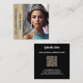 Tarjeta De Visita Cuadrada Sparkling Sand Photo Business Card