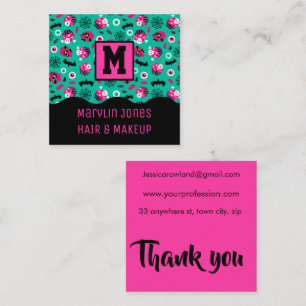 TARJETA DE VISITA CUADRADA SPOKKY TRAATS HALLOWEEN