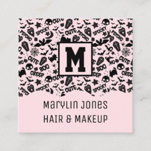 TARJETA DE VISITA CUADRADA SPOOKY CUTE Y SPOOKY HALLOWEEN