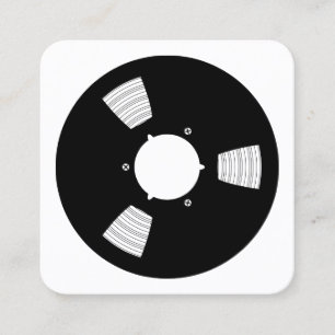 Tarjeta De Visita Cuadrada Spool de cintas de sonido 02
