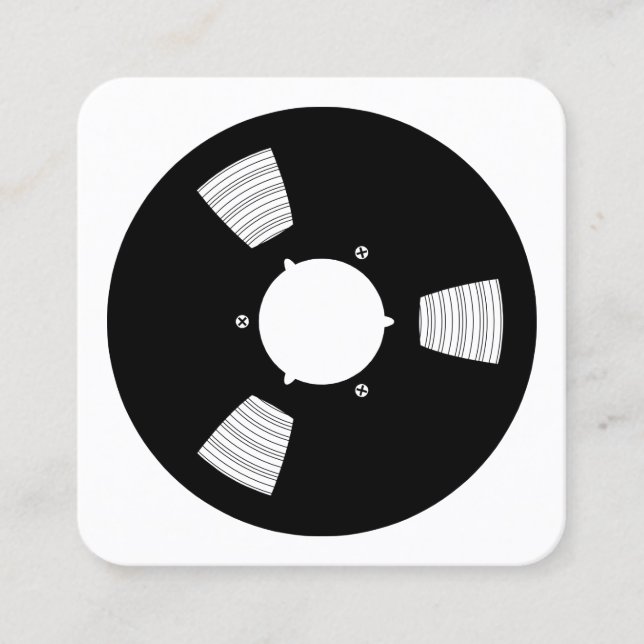 Tarjeta De Visita Cuadrada Spool de cintas de sonido 02 (Anverso)