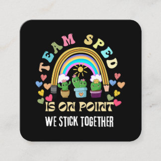 Tarjeta De Visita Cuadrada Squad we Forever Sticky para profesor