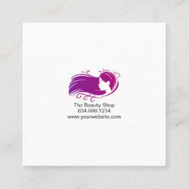 Tarjeta De Visita Cuadrada Square Custom Salon Appointment Card