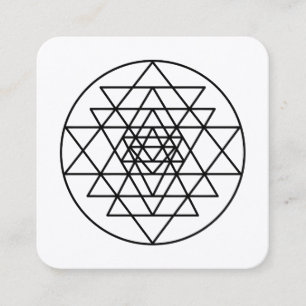 Tarjeta De Visita Cuadrada Sri Yantra