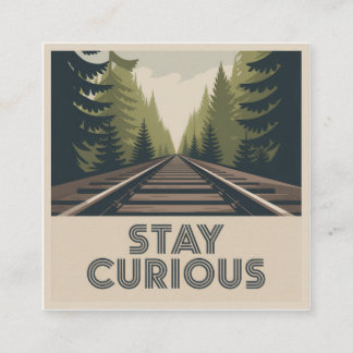 Tarjeta De Visita Cuadrada Stay Curious