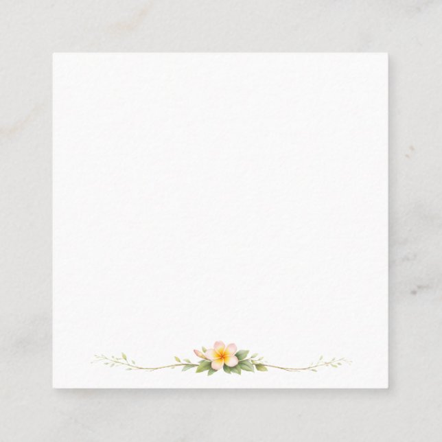 Tarjeta De Visita Cuadrada Sticker (Reverso)