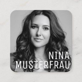 Tarjeta De Visita Cuadrada Stylische Foto Visitenkarten Vorlage -