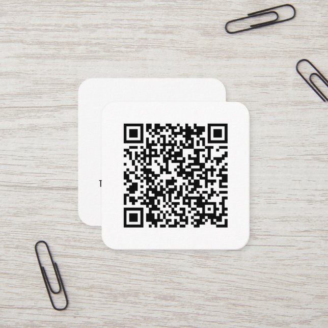 Tarjeta De Visita Cuadrada Su código QR personal vinculado a su URL Square Bu (Anverso/Reverso In Situ)