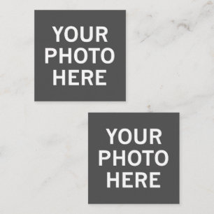 Tarjeta De Visita Cuadrada Su foto aquí