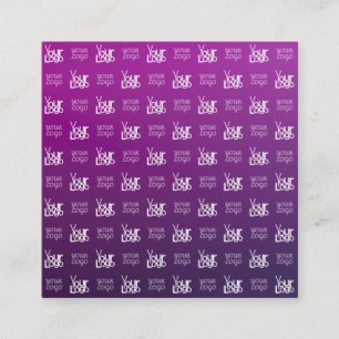 Tarjeta De Visita Cuadrada Su logotipo   2 Imágenes cargadas o logotipos de n